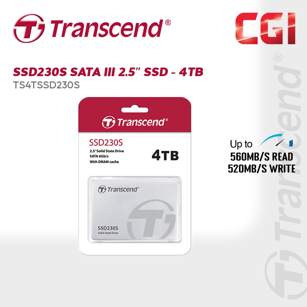 Transcend 2.5“ 4TB SSD230S 3D NAND SATA III 6Gb/s SSD