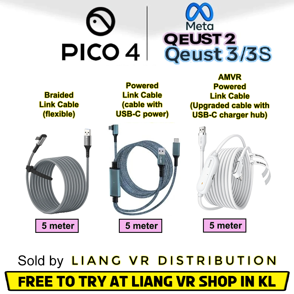 Ultra Long Link Cable for Pico Meta Quest Meta Quest Meta Quest  3S PC VR Link Connection