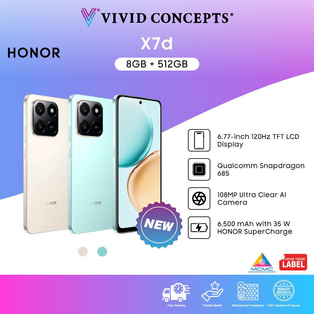 [New Arrival] Malaysia Set Honor X7d 4G (16+512GB)