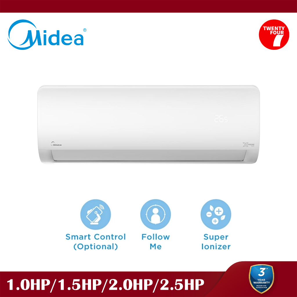 [ Delivered by Seller ] MIDEA Xtreme Dura R32 Non-Inverter Air ...