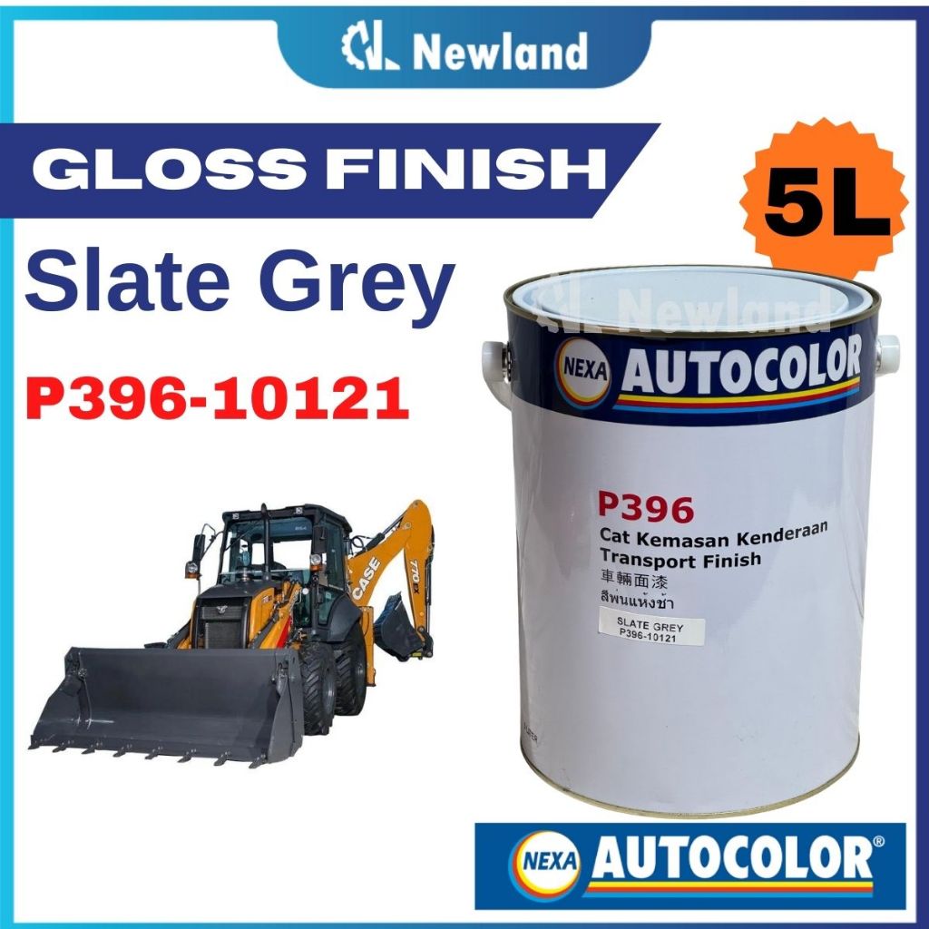 Nexa Autocolor Slate Grey Paint - Case Backhoe (P396-10121) 5L | Shopee ...