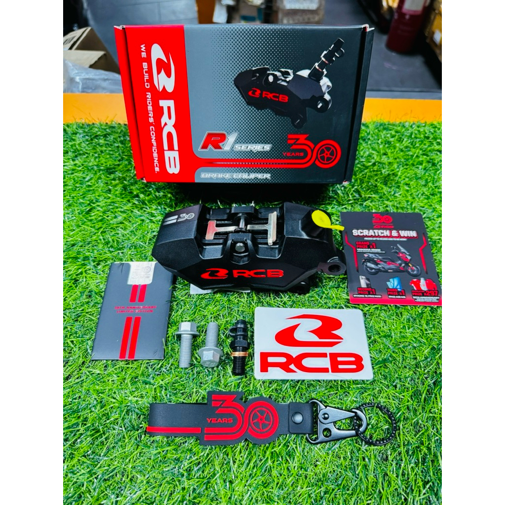 RCB FRONT BRAKE CALIPER 4 PISTON R1 SERIES (RH) RCB 30th ANNIVERSARY ...