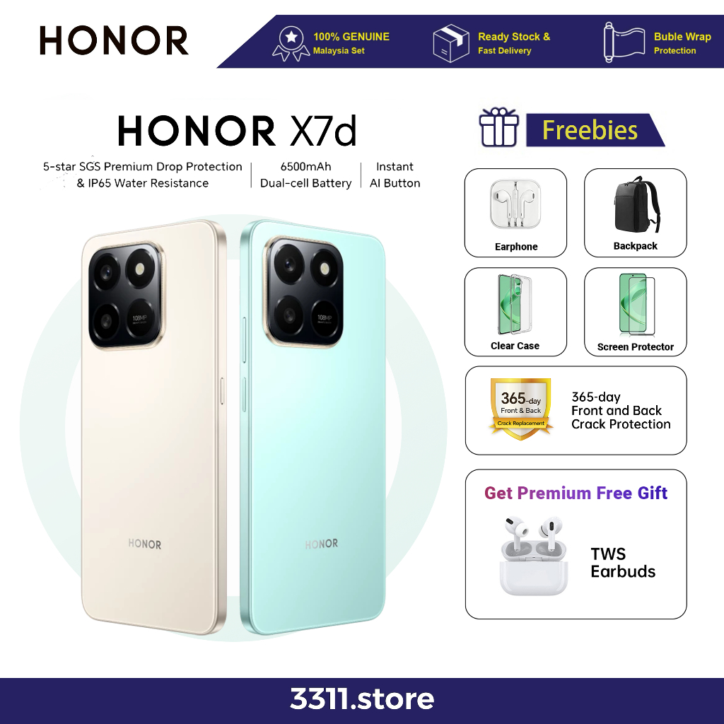 HONOR X7d | 16(8+8)GB RAM+512GB ROM | Snapdragon | Budget phone storage ...