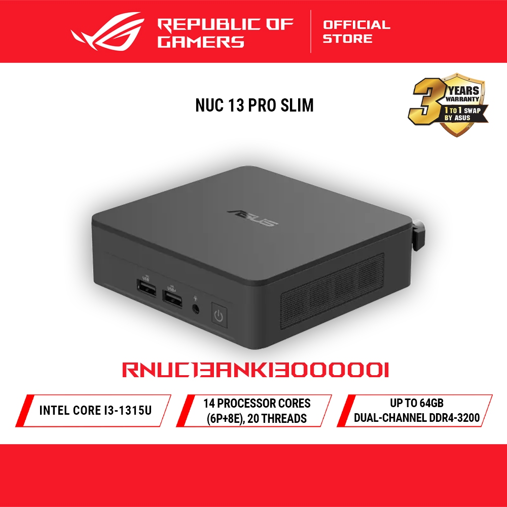 ASUS NUC 13 Pro Mini PC powerhouse with Intel® Core™ i3-1315U ...