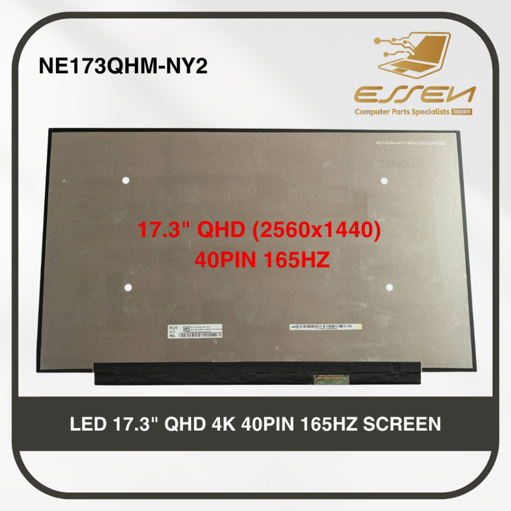For Lenovo FRU 5D11J74767 QHD 40pin 165Hz LCD LED Screen Non-Touch Replacement
