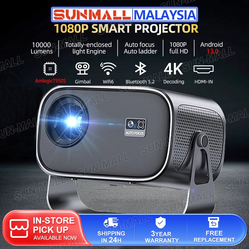 New Smart Projector For Phone Android 13.0 HD 1080P 4K WiFi LED ...