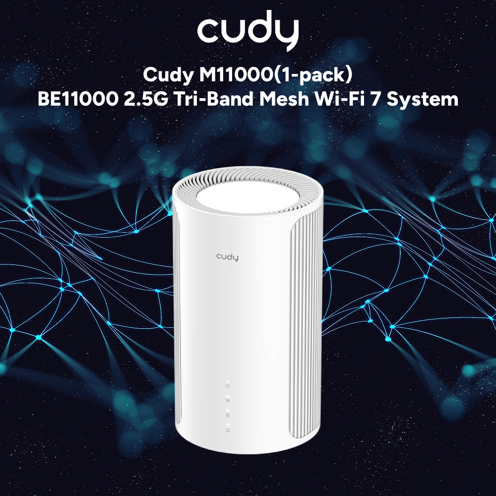 Cudy M11000(1-pack/2-pack) - BE11000 2.5G Tri-Band Mesh Wi-Fi 7 System ...