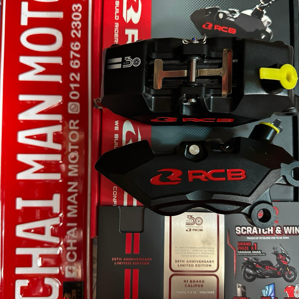 RCB 30TH ANNIVERSARY R1 FRONT BRAKE CALIPER 4 PISTON R1 CNC SERIES (RH ...