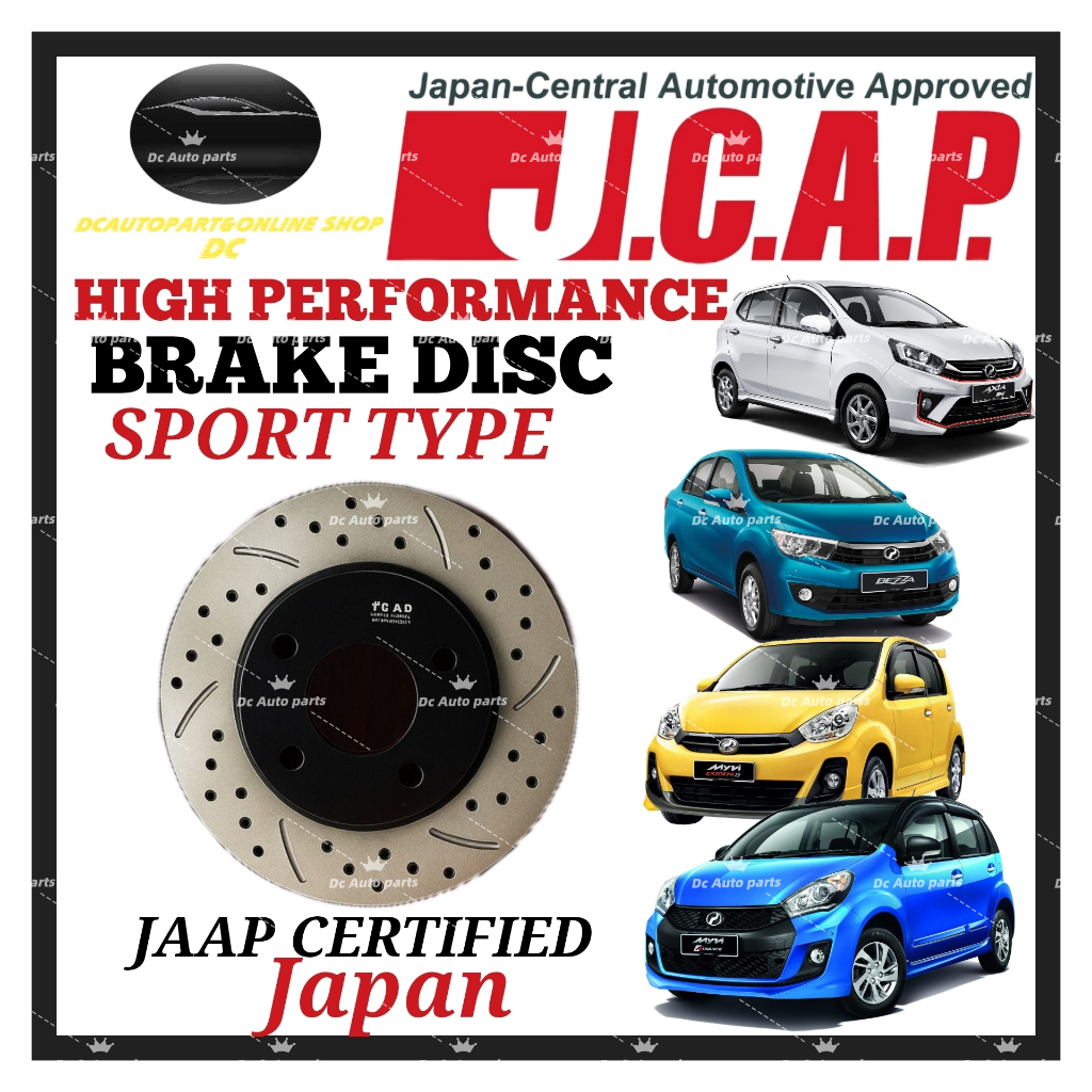 JCAP JAPAN PERODUA MYVI LAGI BEST / ICON / AXIA / BEZZA DRILLED SLOTTED ...