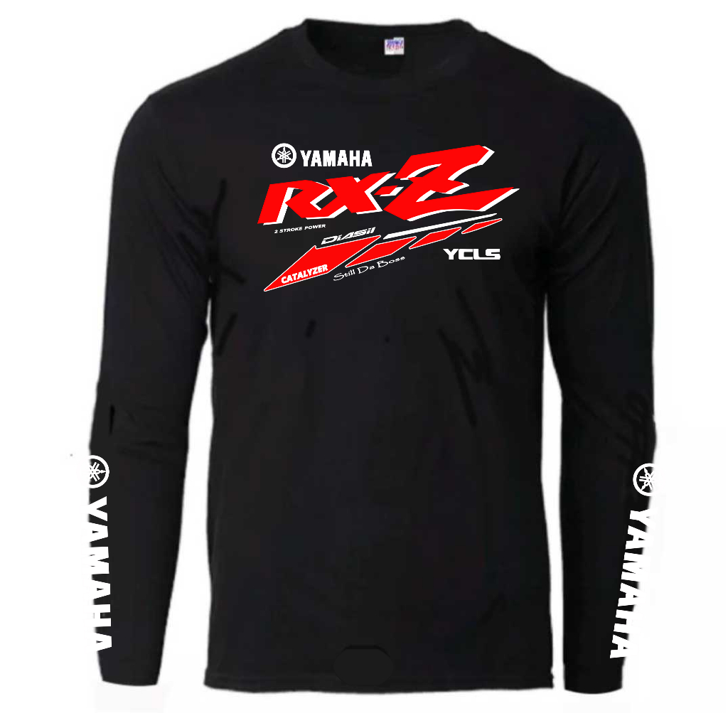 Baju Ride YAMAHA RX-Z Lengan Panjang Pendek 100% Cotton Motor Hitam ...