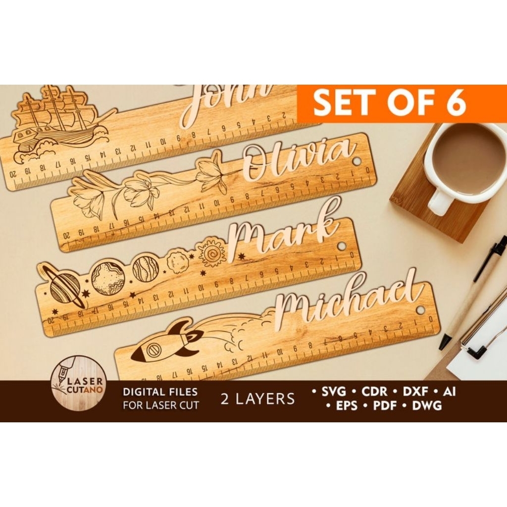 Laser Cut Wooden RULER cm Svg File School laser cut file and school ...