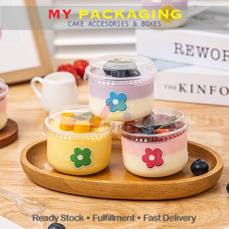 150ml Caramel Baking Pudding Cup With Lid | Dessert Jelly Yogurt Ice ...