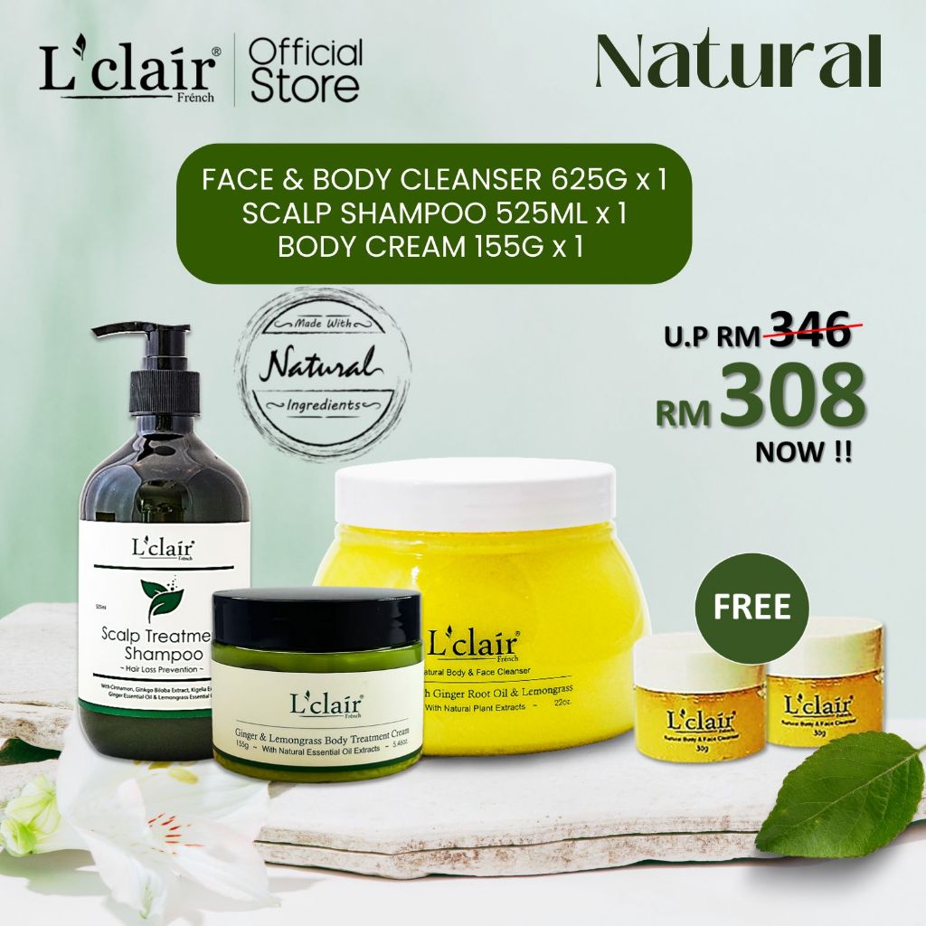 Sea Salt (1 x 625g) + Scalp Shampoo (1 x 525ml) + Body Cream (1 x 155g ...