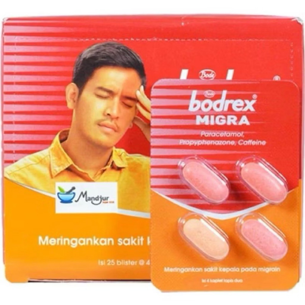 [ READY STOCK ] HOT ITEM Bodrex MIGRA Box Contents 25 Blisters 1 Box ...