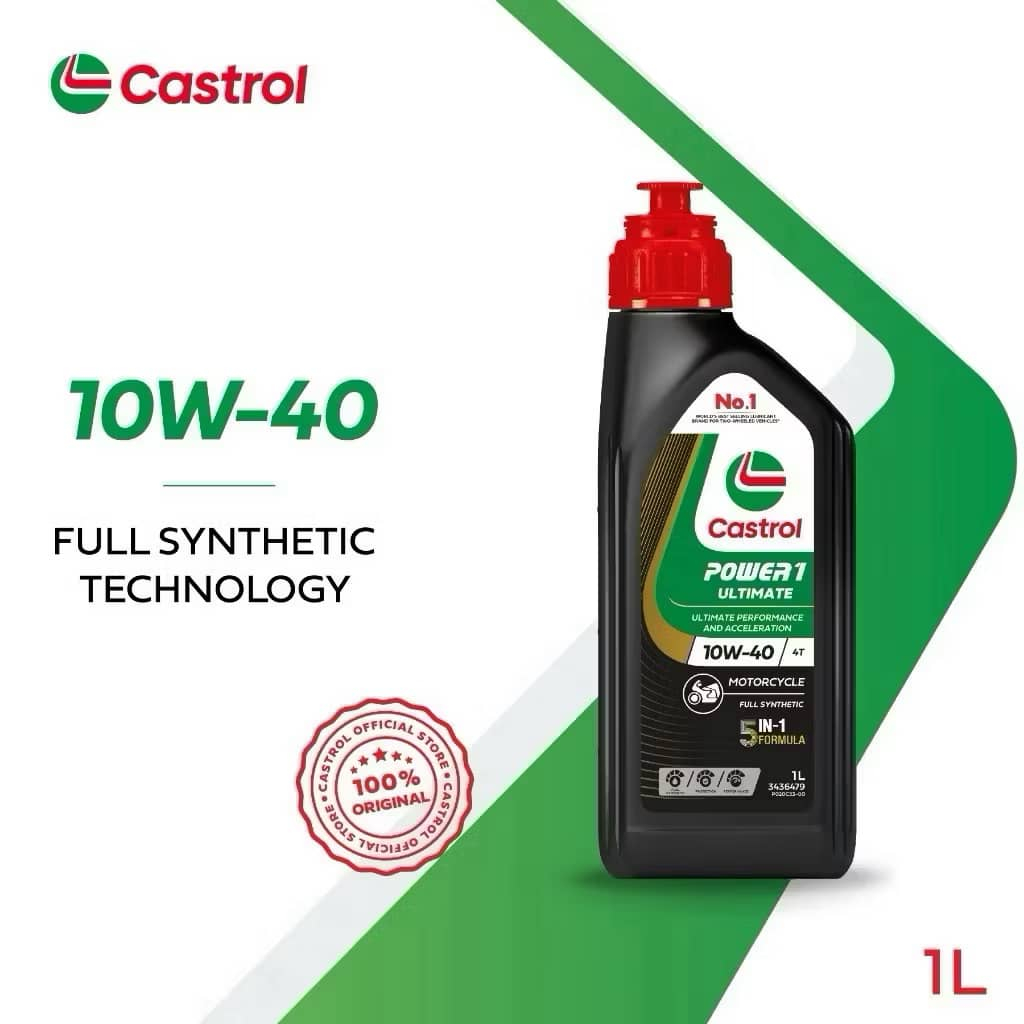CASTROL POWER1 ULTIMATE 4T FULLY SYNTHETIC TECHNOLOGY 5W-40 10W-40 10W ...