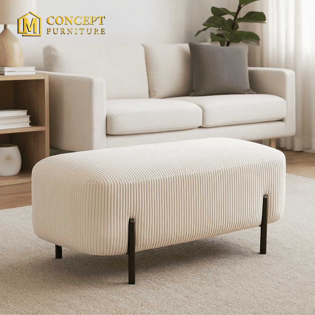 M CONCEPT MODWAY Upholstered Bench/Modern Minimalist Rectangular shape ...