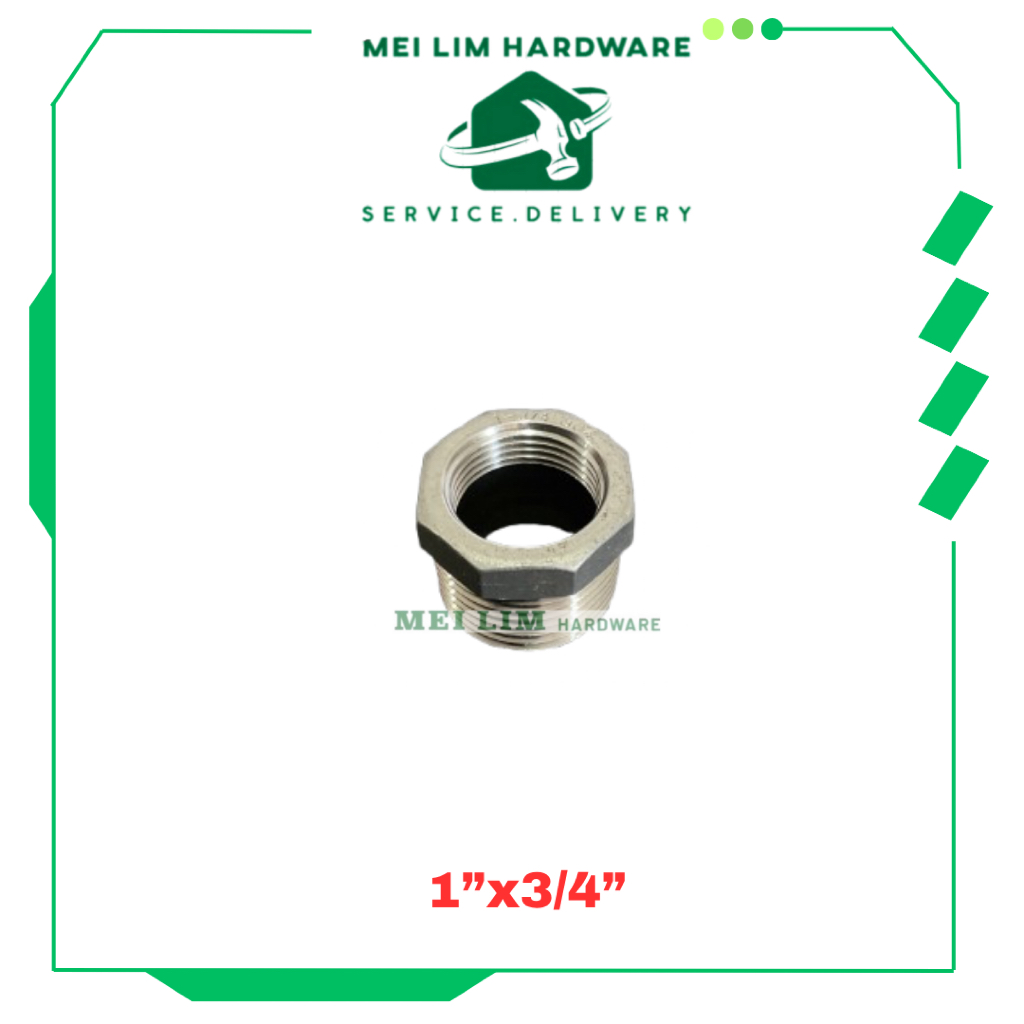 25x20mm 1”x3/4” SUS 304 Stainless Steel Fitting/Pipe Besi/Water Pipe ...