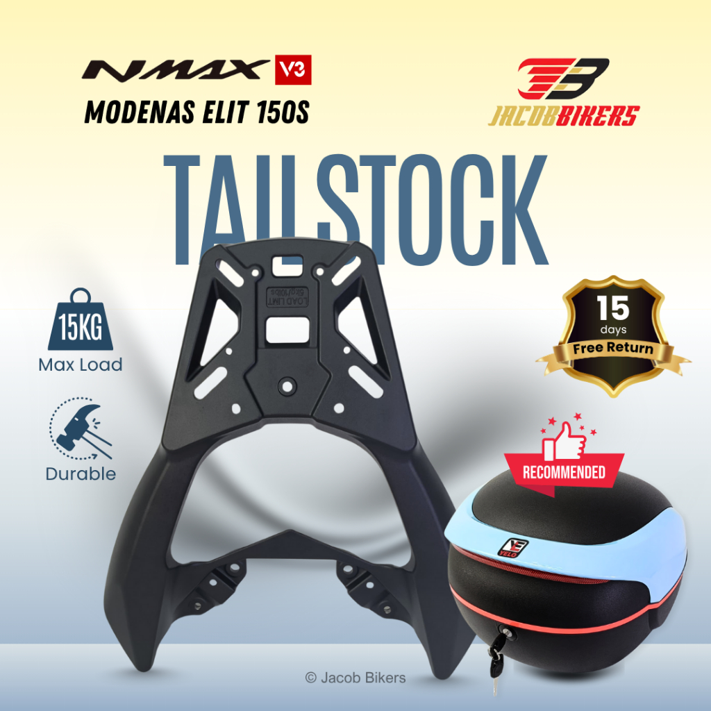 Yamaha NMAX 155 V3 2025 Modenas Elit 150S Tailstock Top Box Rear Rack ...