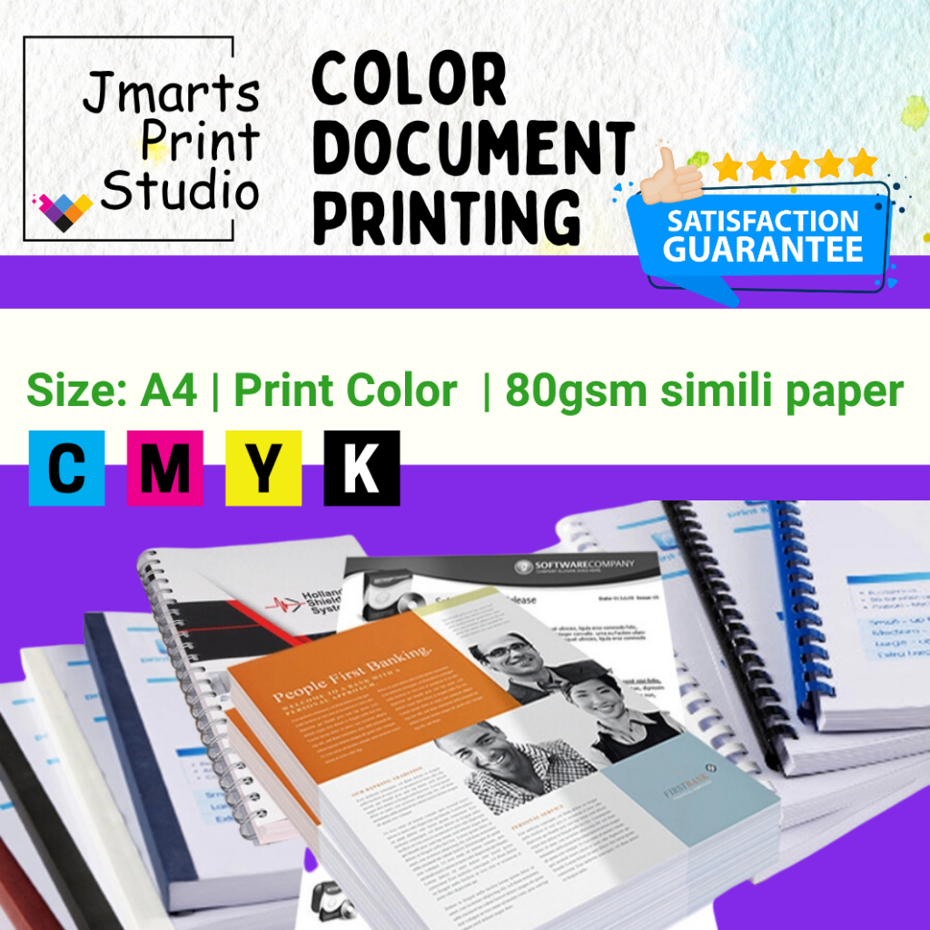 [24hour ship out] A4 Document Printing / Color Printing / CMYK/ 80gsm ...