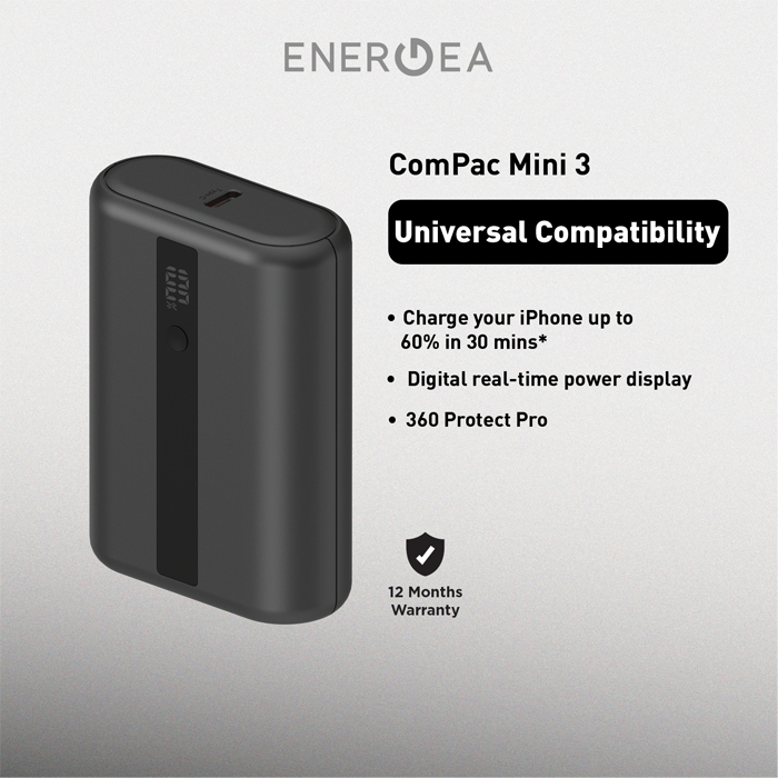 ENERGEA ComPac Mini 3 Power Bank with Display QC3.0/AFC/VOOC/FCP/PD3.0 ...