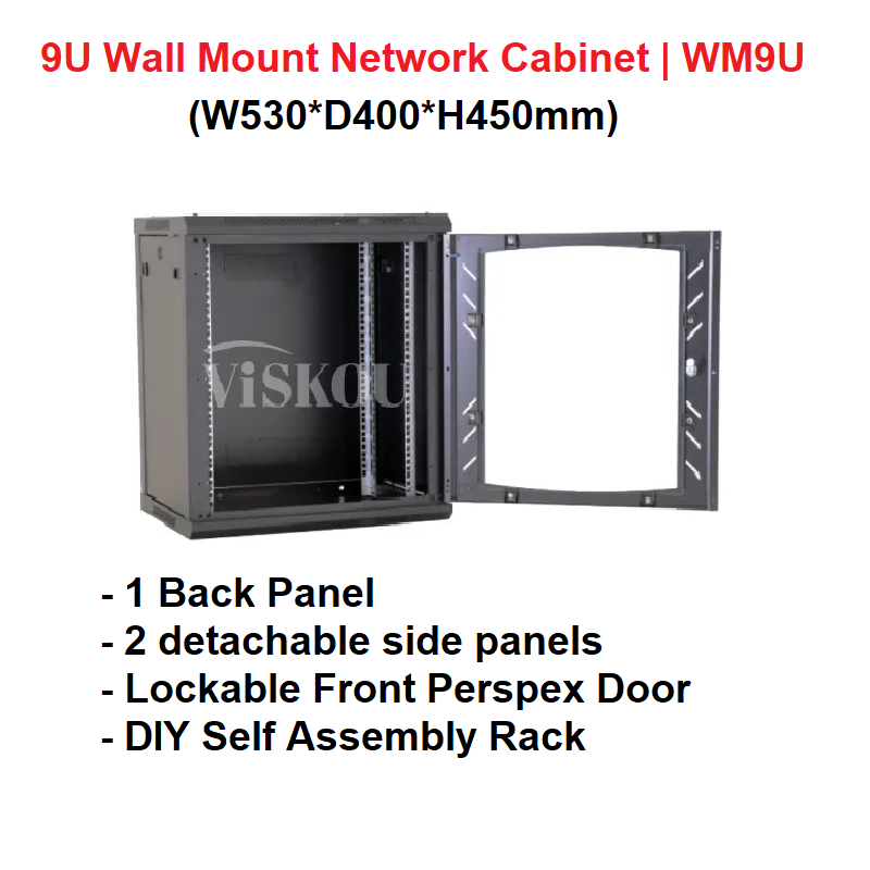 DIY 9U Wall Mount Network Cabinet - 9U Server Rack - 9U CCTV Rack - 9U ...