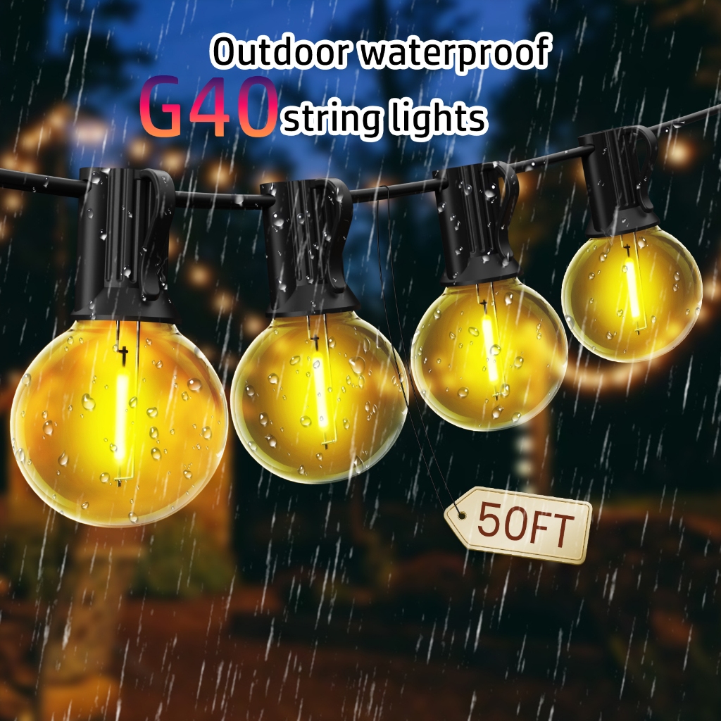[Waterproof ]G40 LED String Lights Energy-saving light Outdoor Patio ...