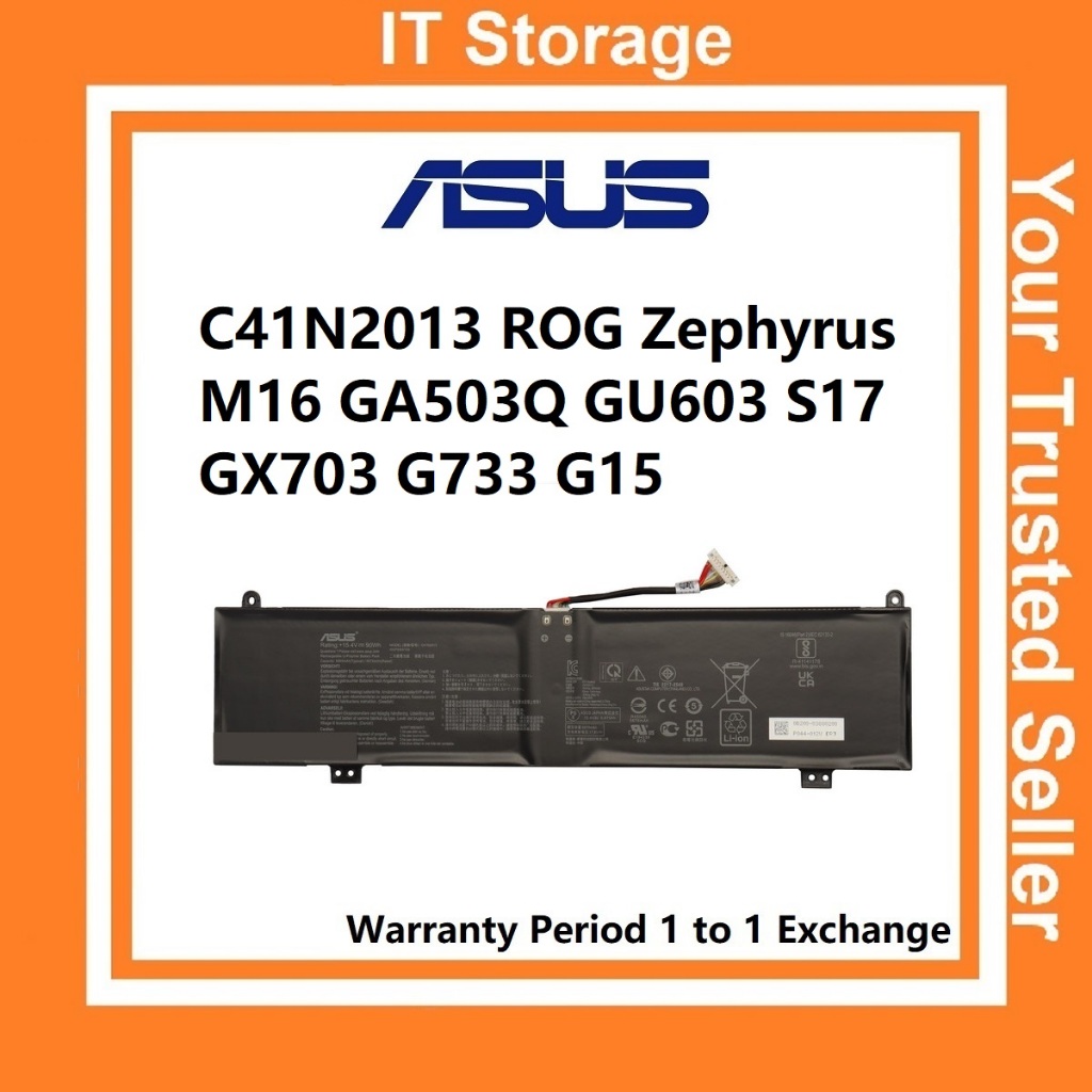 Batteria C41N2013 90Wh Per Asus ROG Strix Scar 15/17, Zephyrus M16/G15 E TUF Gaming A17/F15