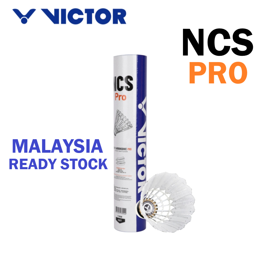 Lot De 12 Volants D'Entraînement Victor NCS Pro – Tige Carbone, Plumes LDPE, Tête Liège, Durabilité 2x Supérieure