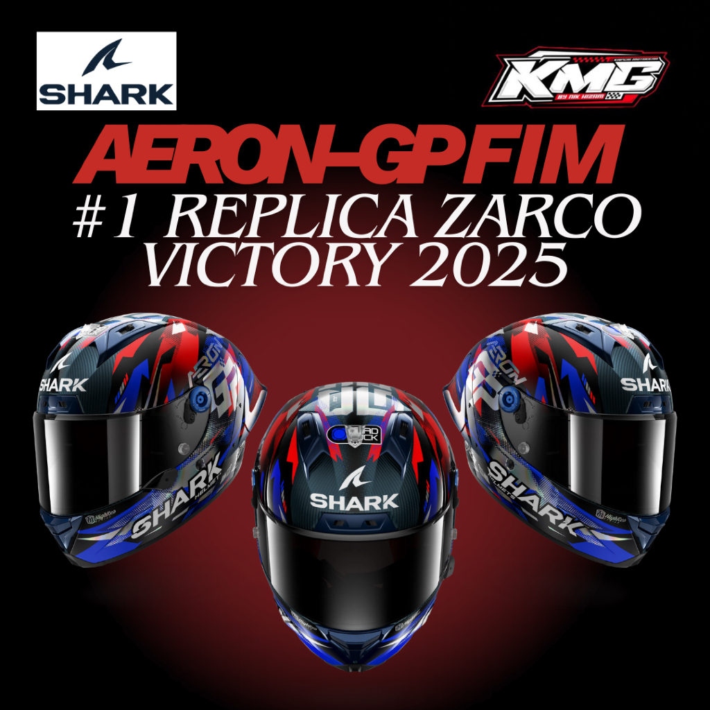 SHARK HELMETS AERON GP FIM RACING #1 REPLICA ZARCO VICTORY 2025 (Shark ...