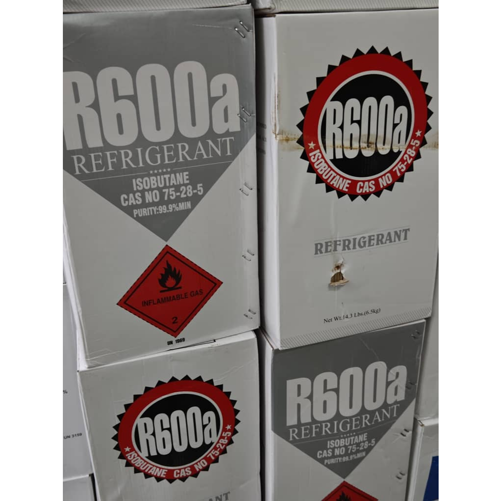 R600 R600A R-600A R-600 REFRIGERANT GAS 6.5KG REFRIGERANT PETI SEJUK ...