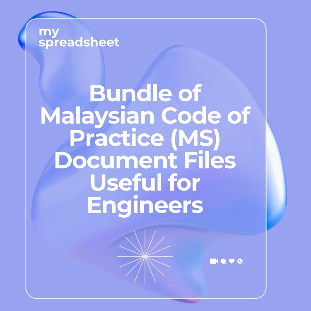 Bundle of Malaysian Code of Practice (MS) Document Files Useful for ...