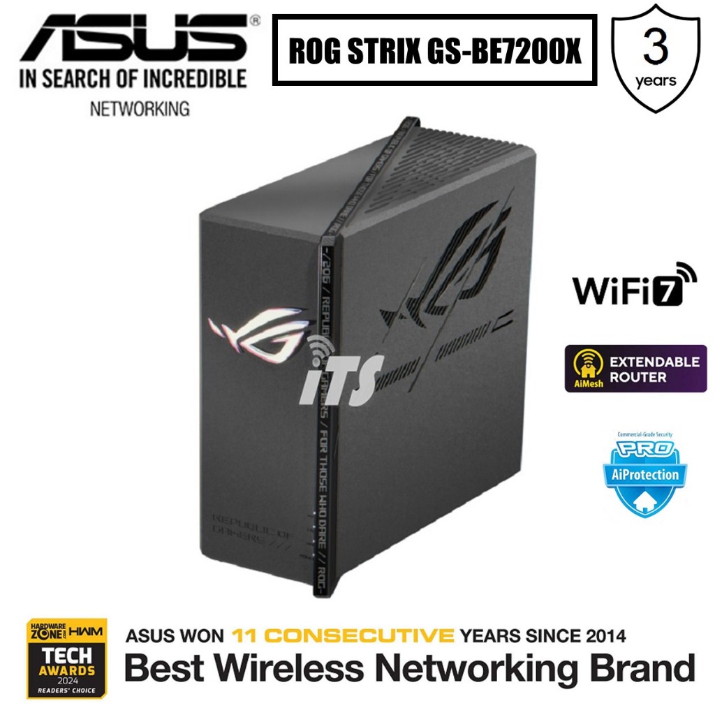 Asus BE7200 Dual Band Wi-Fi 7 (802.11be) Gaming Router (ROG STRIX GS ...