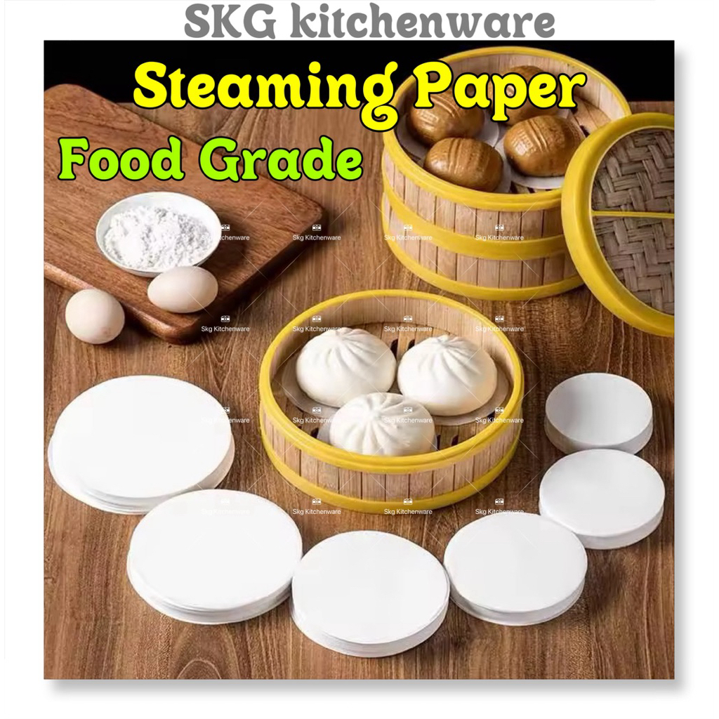 {Ready Stock} Disposable Food Grade Non-Stick Round Steamer Paper Dim ...