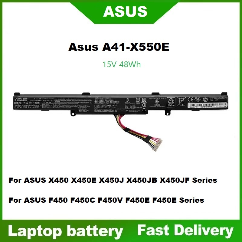 FESTAS Batterie de rechange 2600 mAh A41-x550E pour ordinateur portable Asus R752l F750L F751L R752L R751L X751L F751M F550Z F751S F550Z X55L89H R751JK R751LN R752LJJJK C X450. J X450JF X750J X751L