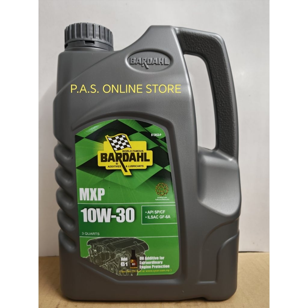 BARDAHL MXP 10W-30 3L API SP/CF MINERAL ENGINE OIL | Shopee Malaysia