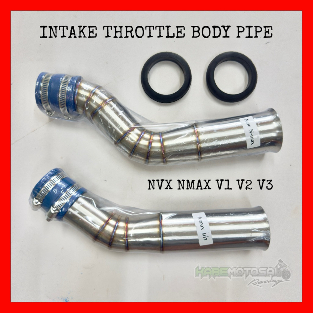 🏁 AIR INTAKE PIPE THROTTLE BODY NVX NMAX V1 V2 V3 🏁 STAINLESS STEEL ...