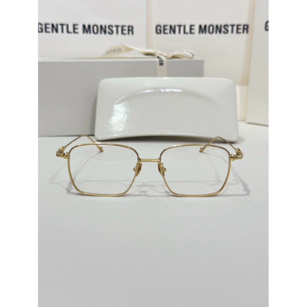 Aba 031 Clear Lens Glasses | Gold Metal Frame | Square Shape | Unisex ...