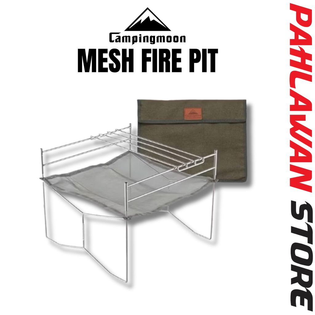 Campingmoon SOLO-101/ 202/ 303 Portable Mesh Fire Pit with Cooking ...
