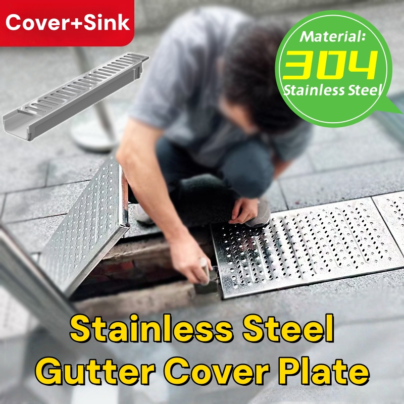 Kitchen Sewer Cover Stainless Steel Floor Gutter Cover Plate Hole Cover ...