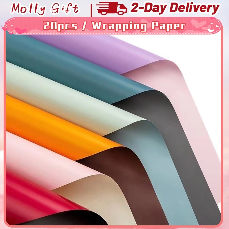 20pcs Two-Sided Colored Flower Wrappers Korean Wrapper Handmade Gift ...