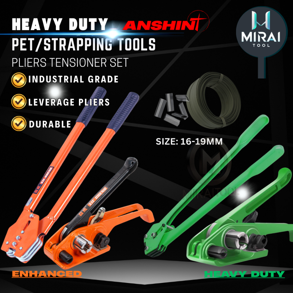 ANSHINT Heavy Duty Packing Tools Set Strapping Kit | Pliers & Tensioner ...
