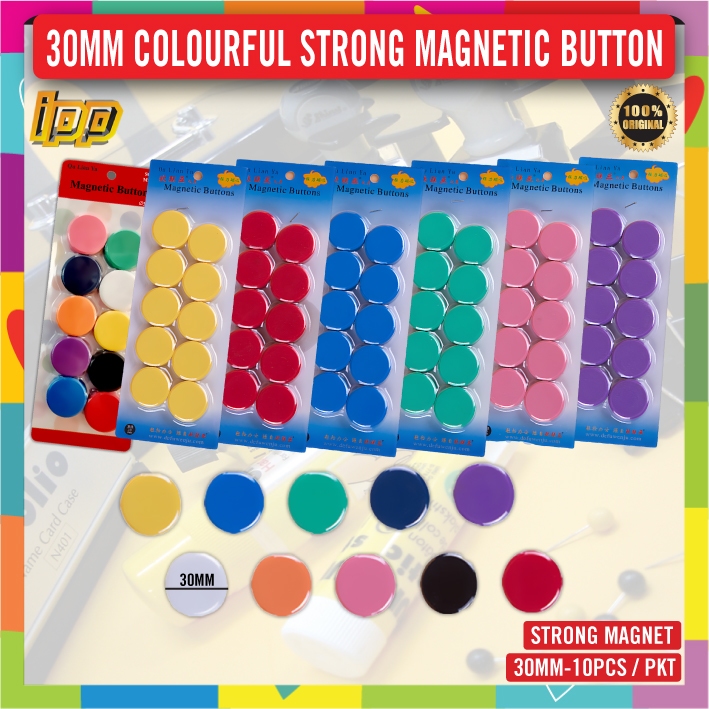 Strong Magnetic Button / Colourful White Board Magnet Button / 30mm ...
