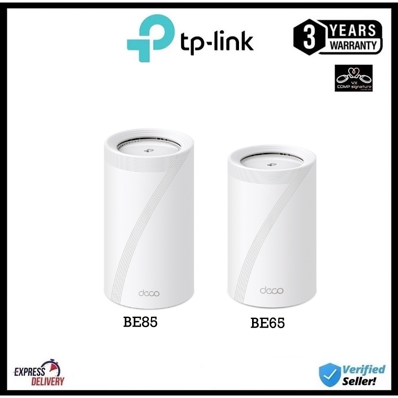 【TP-Link Deco BE85 / BE65 / BE25】WiFi 7 Mesh System | 1 / 2 / 3 Pack ...