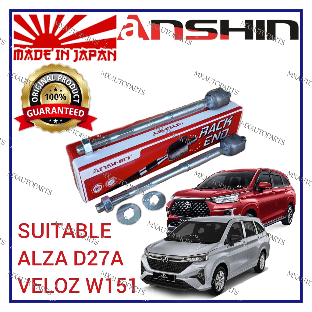 ORIGINAL ANSHIN JAPAN RACK END PERODUA ALZA NEW D27A TOYOTA VELOZ RACK ...