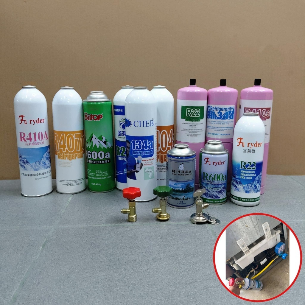 Ges R134 R22 R410 R600 R32 R290 R404 R407 Refrigerant Bottle with Can ...