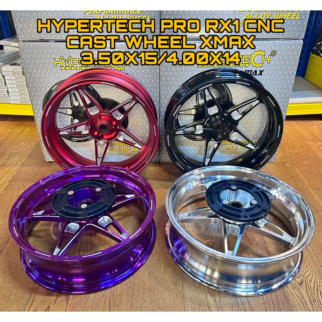 HYPERTECH PRO RX1 CNC CAST WHEEL XMAX 3.50x15/4.00x14 | Shopee Malaysia