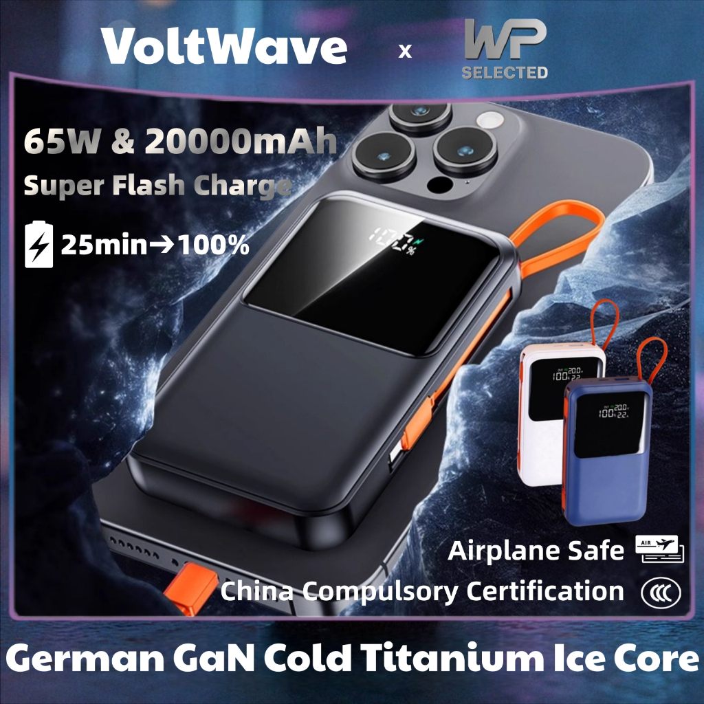 [3C & 65W Super Flash Charge] WP Powerbank[CCC] 20000mAh Fast Charging ...