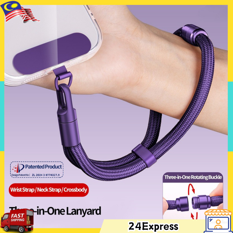 3-in-1 Adjustable Phone Lanyard Neck Strap Wrist Rope Crossbody ...