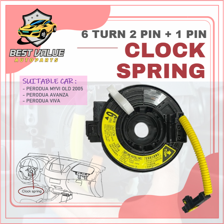PERODUA MYVI OLD 2005 VIVA AVANZA CLOCK SPRING SPIRAL STEERING CABLE ...