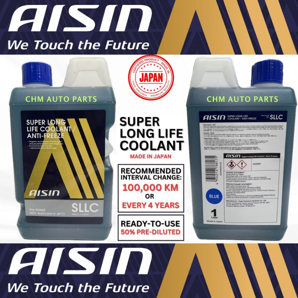 100% ORIGINAL AISIN SUPER LONG LIFE COOLANT (PRE-MIX 50%) BLUE COLOUR ...